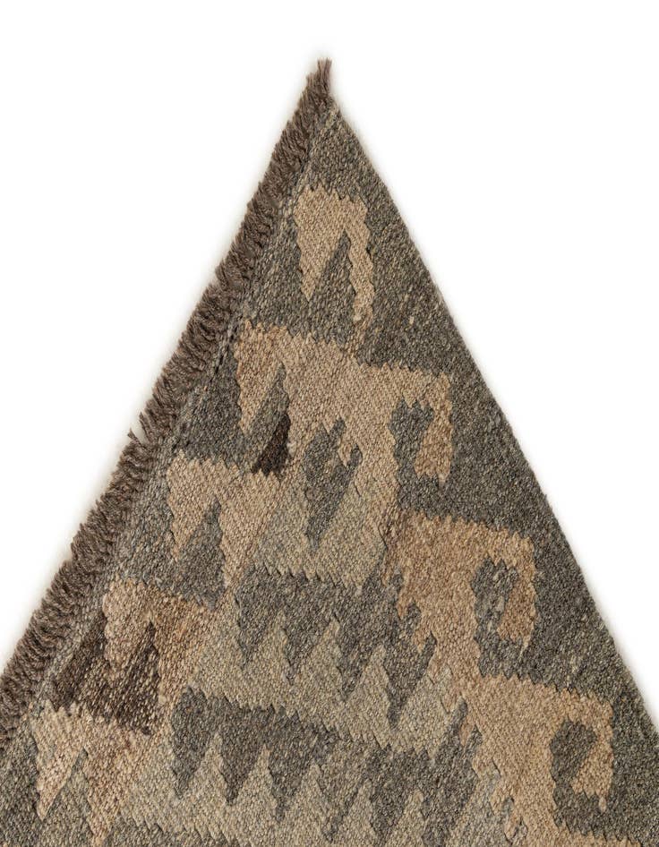 Detail image of  2' 10 x 9' 8  Hand Woven Kilim Maymana Wool Runner Rug