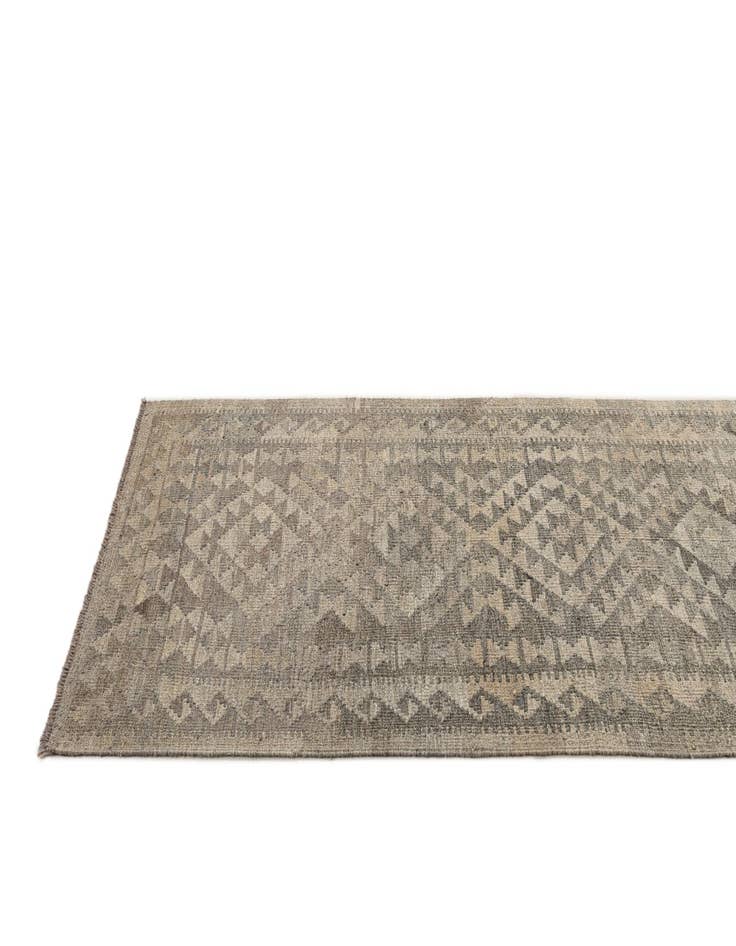 Detail image of  2' 10 x 9' 9  Hand Woven Kilim Maymana Wool Runner Rug