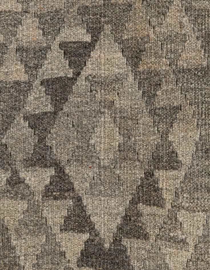 Detail image of  2' 10 x 9' 9  Hand Woven Kilim Maymana Wool Runner Rug