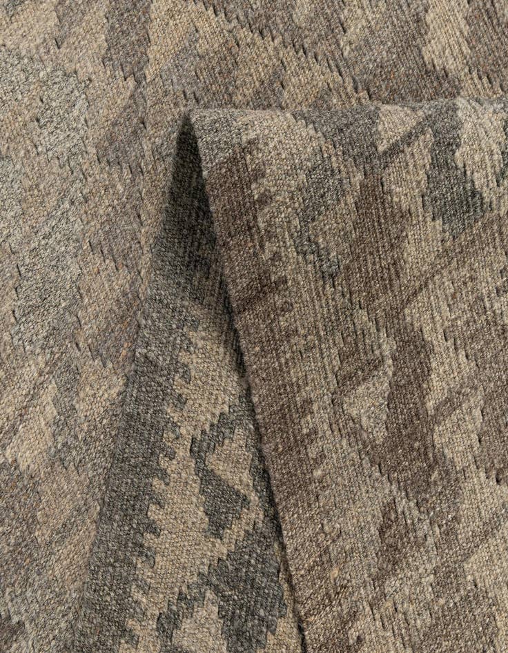 Detail image of  2' 10 x 9' 9  Hand Woven Kilim Maymana Wool Runner Rug