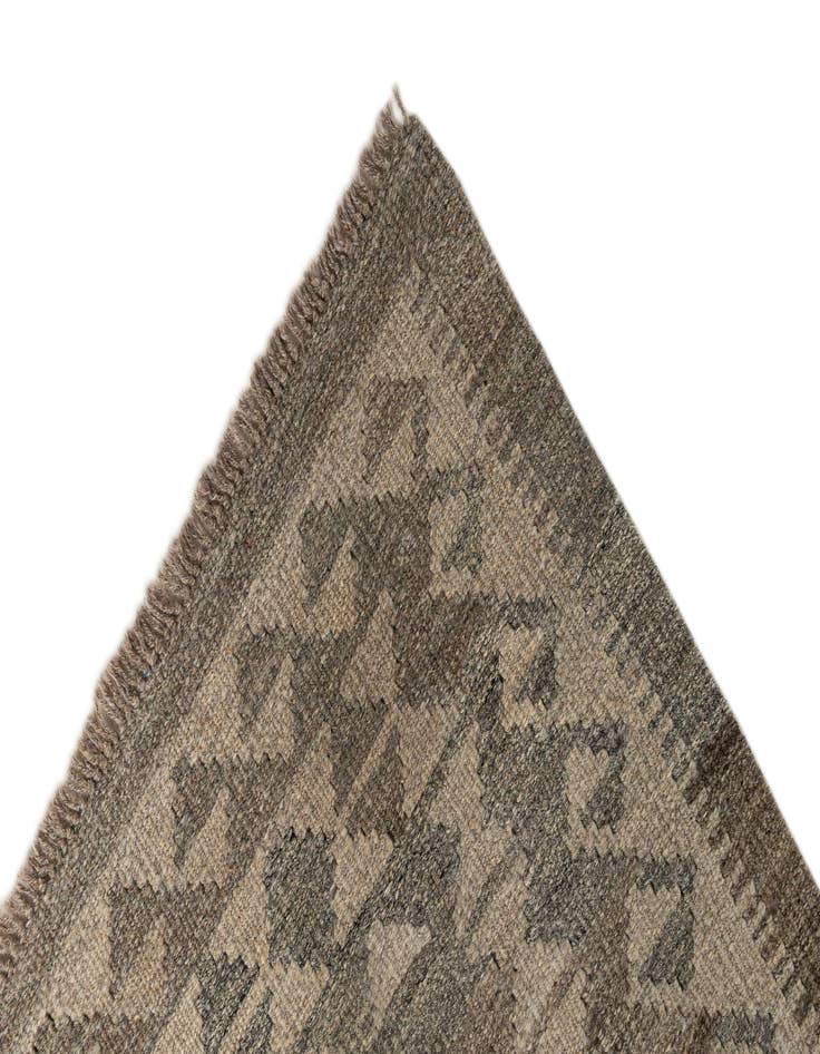 Detail image of  2' 10 x 9' 9  Hand Woven Kilim Maymana Wool Runner Rug