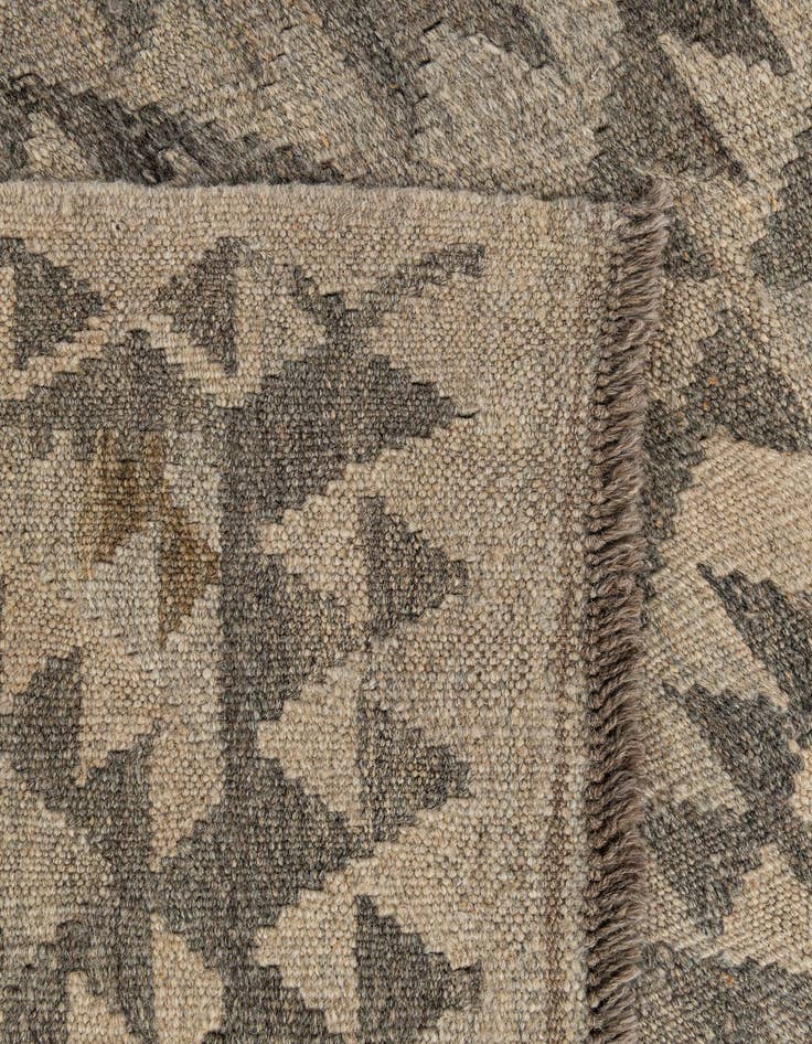 Detail image of  2' 9 x 9' 11  Hand Woven Kilim Maymana Wool Runner Rug