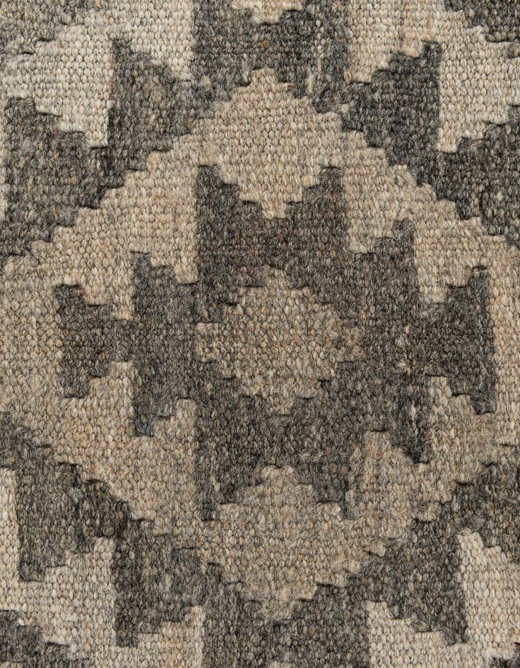 Detail image of  2' 11 x 9' 7  Hand Woven Kilim Maymana Wool Runner Rug