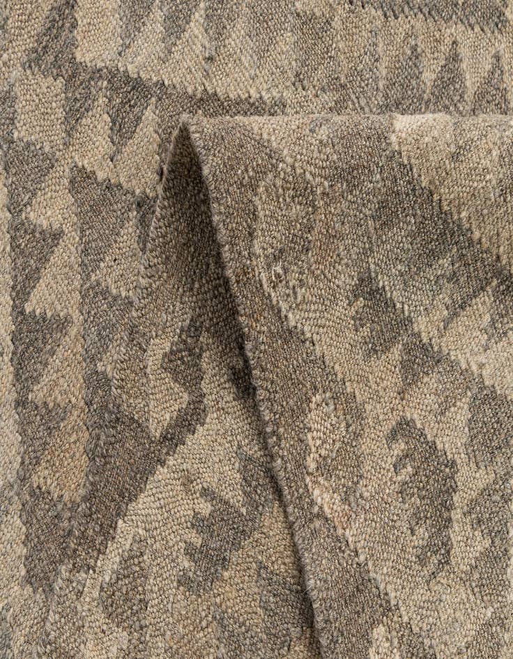 Detail image of  2' 10 x 9' 7  Hand Woven Kilim Maymana Wool Runner Rug