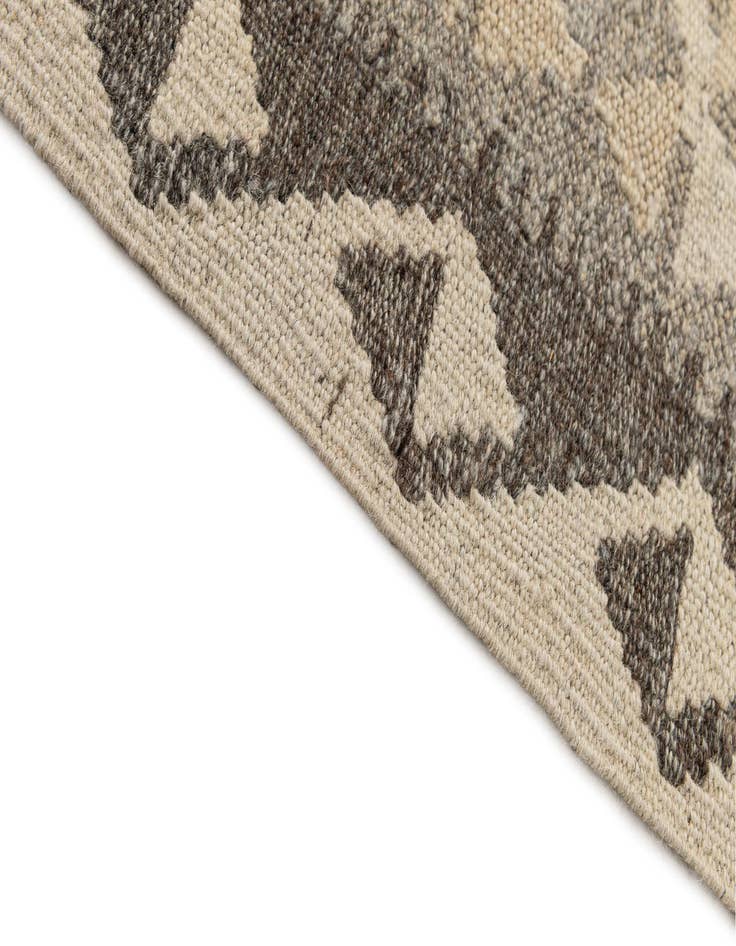 Detail image of  2' 10 x 9' 8  Hand Woven Kilim Maymana Wool Runner Rug