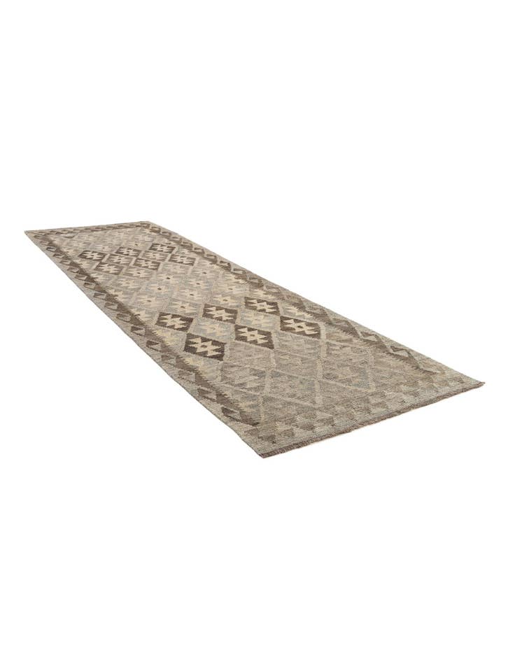 Detail image of  2' 9 x 9' 4  Hand Woven Kilim Maymana Wool Runner Rug