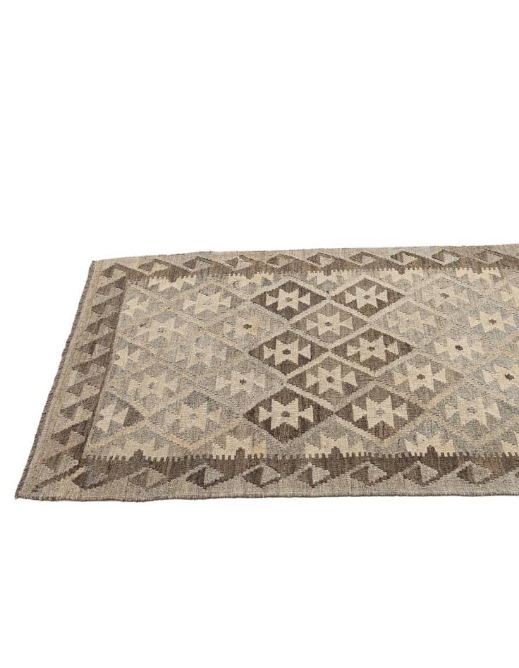 Detail image of  2' 9 x 9' 4  Hand Woven Kilim Maymana Wool Runner Rug