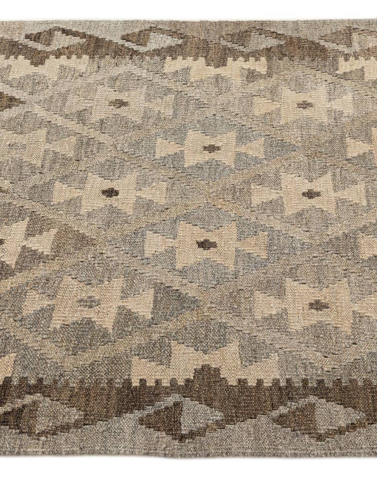 Detail image of  2' 9 x 9' 4  Hand Woven Kilim Maymana Wool Runner Rug