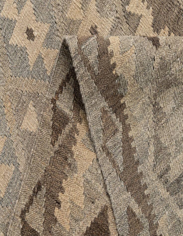 Detail image of  2' 9 x 9' 4  Hand Woven Kilim Maymana Wool Runner Rug