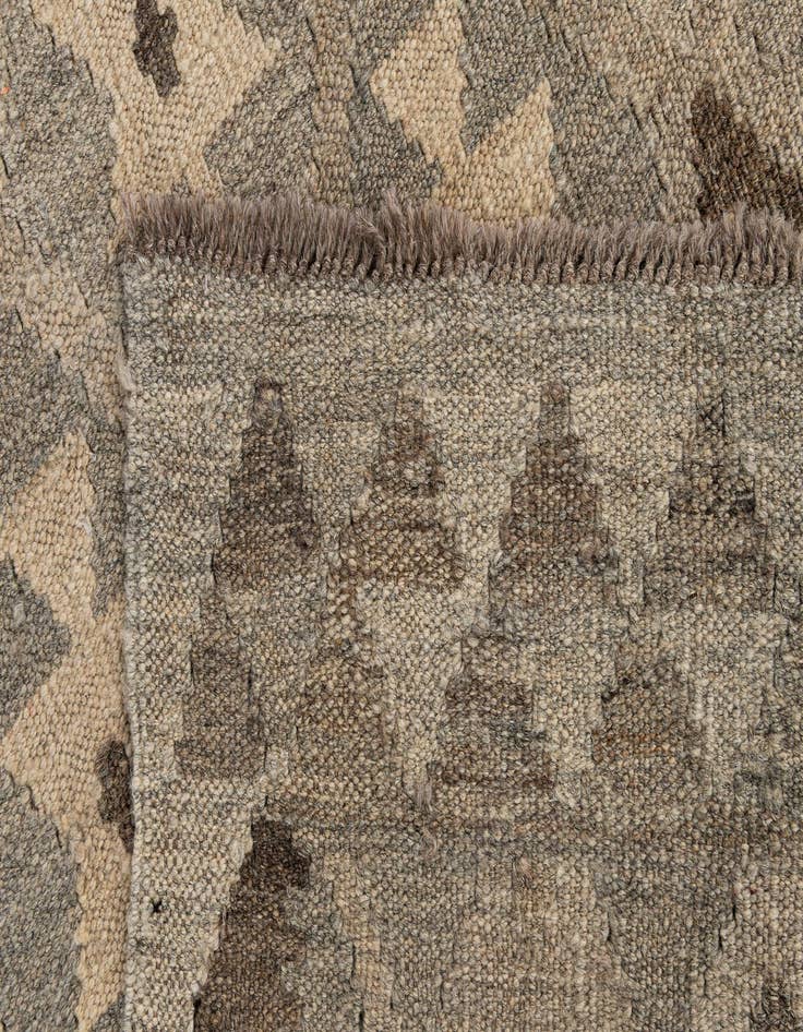 Detail image of  2' 9 x 9' 4  Hand Woven Kilim Maymana Wool Runner Rug