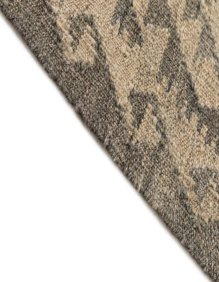 Detail image of  2' 10 x 9' 11  Hand Woven Kilim Maymana Wool Runner Rug