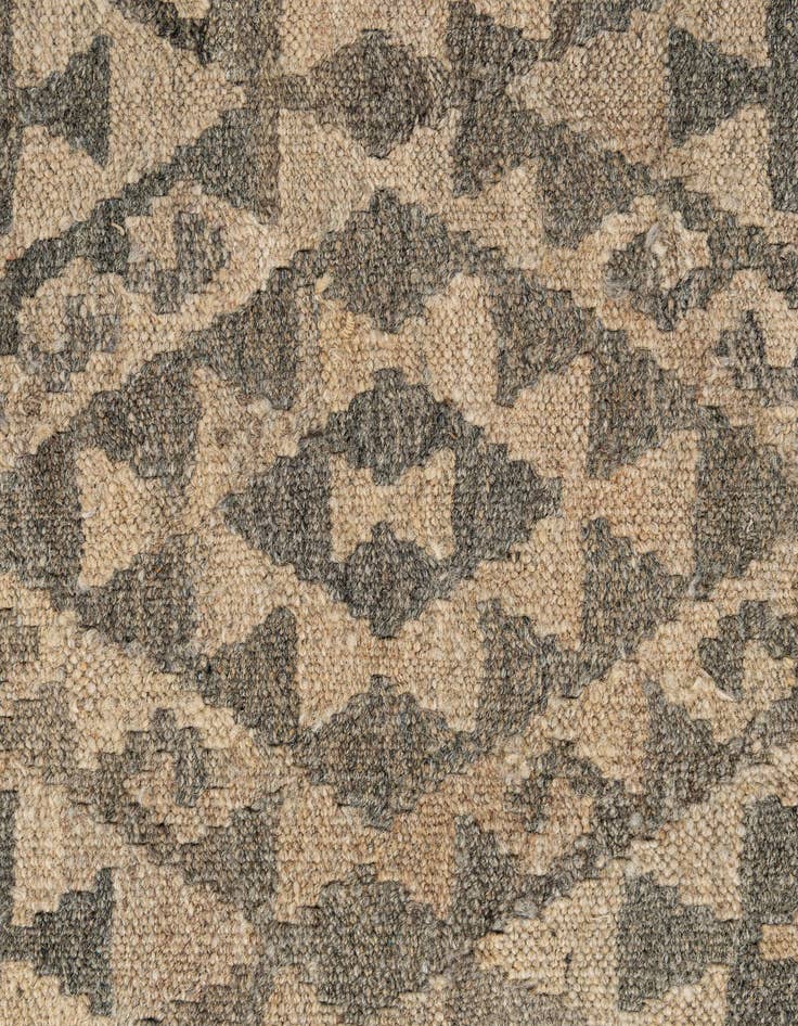 Detail image of  2' 10 x 9' 11  Hand Woven Kilim Maymana Wool Runner Rug