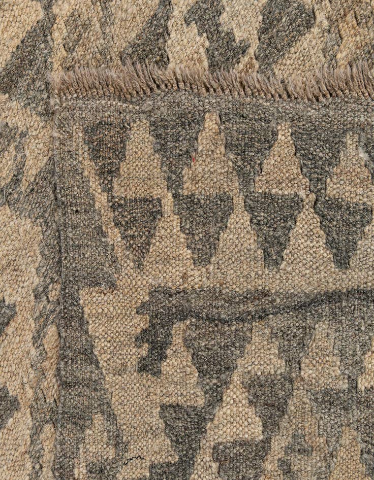Detail image of  2' 10 x 9' 11  Hand Woven Kilim Maymana Wool Runner Rug