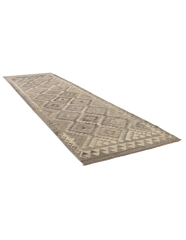 Detail image of  2' 9 x 10' 1  Hand Woven Kilim Maymana Wool Runner Rug