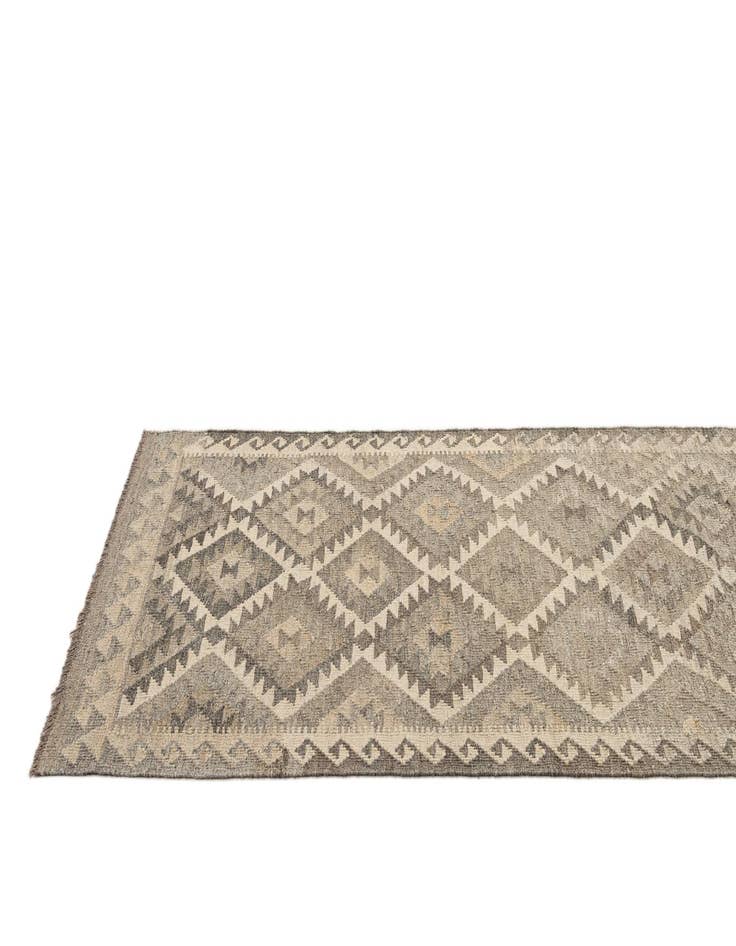 Detail image of  2' 9 x 10' 1  Hand Woven Kilim Maymana Wool Runner Rug