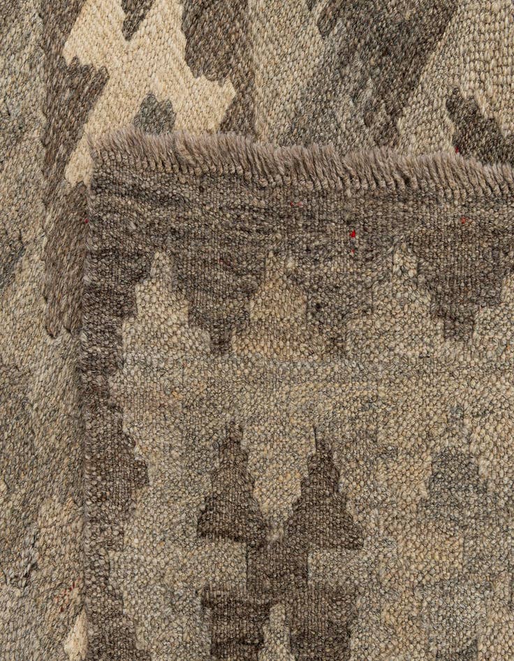 Detail image of  2' 9 x 9' 9  Hand Woven Kilim Maymana Wool Runner Rug
