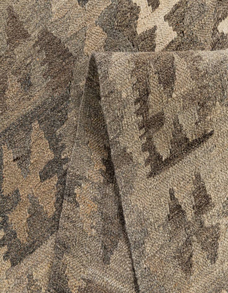 Detail image of  2' 9 x 9' 9  Hand Woven Kilim Maymana Wool Runner Rug