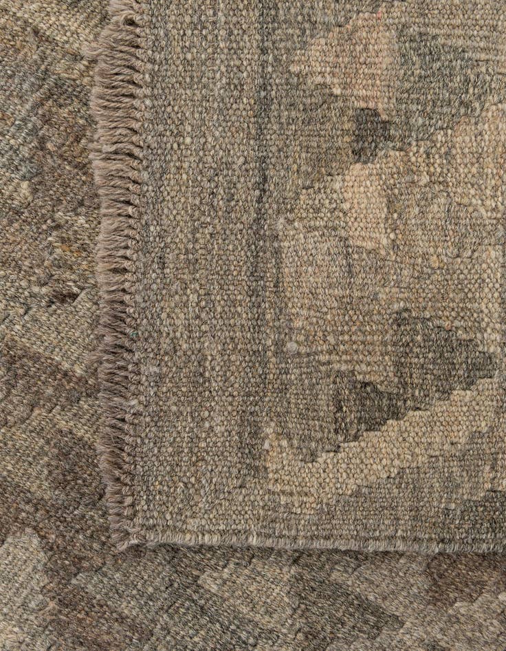 Detail image of  2' 8 x 9' 7  Hand Woven Kilim Maymana Wool Runner Rug