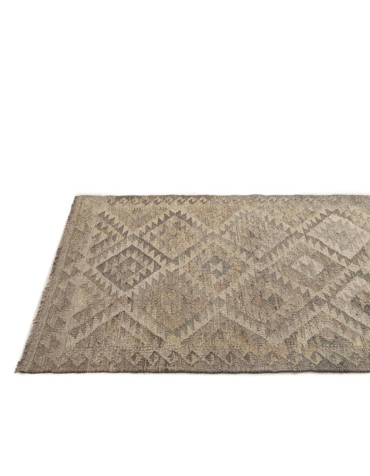 Detail image of  2' 8 x 9' 7  Hand Woven Kilim Maymana Wool Runner Rug