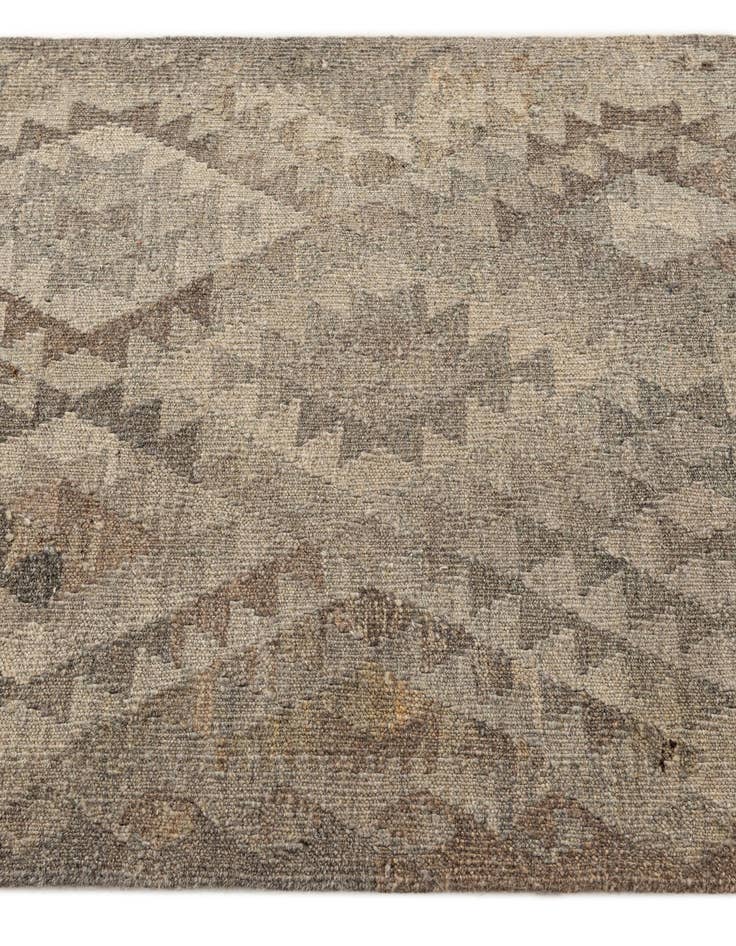 Detail image of  2' 8 x 9' 7  Hand Woven Kilim Maymana Wool Runner Rug