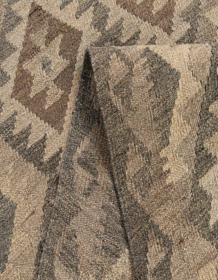 Detail image of  2' 9 x 9' 10  Hand Woven Kilim Maymana Wool Runner Rug