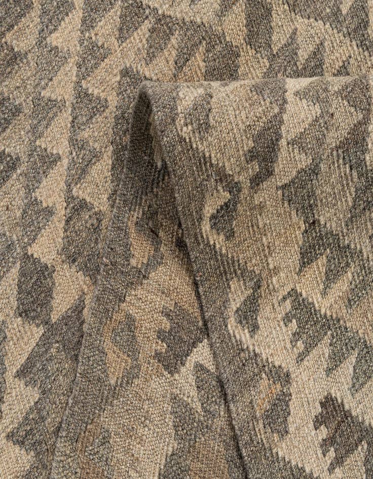 Detail image of  2' 9 x 10' 6  Hand Woven Kilim Maymana Wool Runner Rug