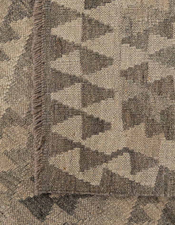 Detail image of  2' 9 x 9' 11  Hand Woven Kilim Maymana Wool Runner Rug