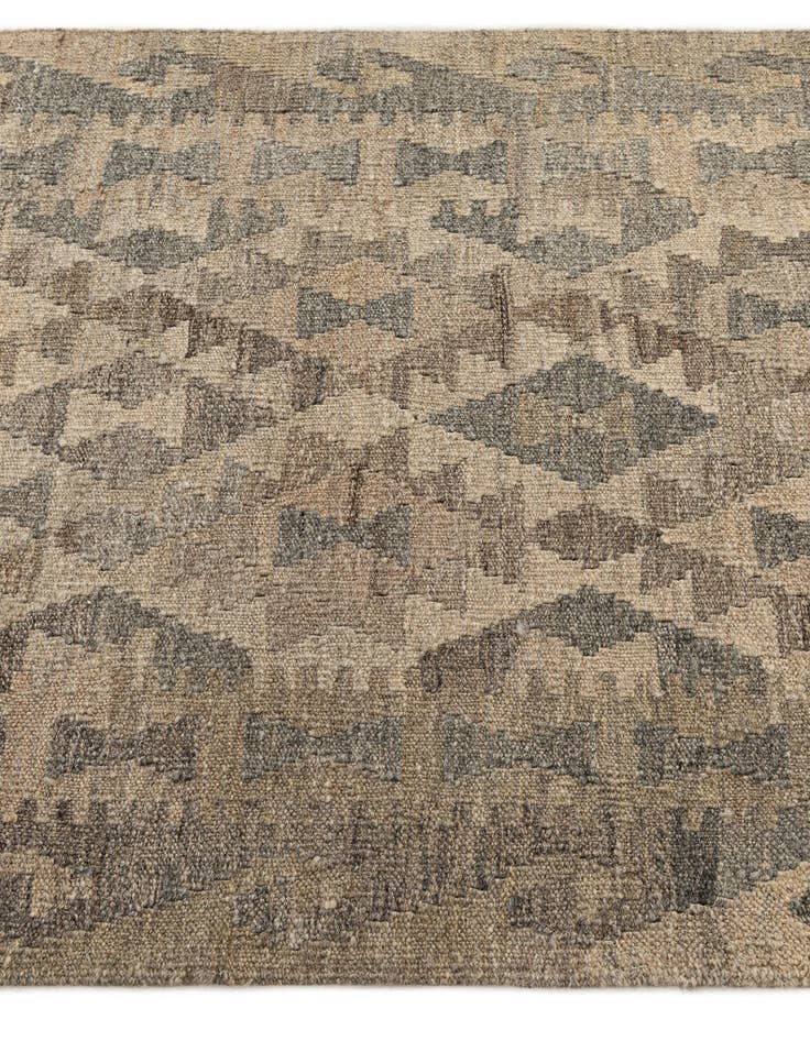 Detail image of  2' 8 x 10'  Hand Woven Kilim Maymana Wool Runner Rug