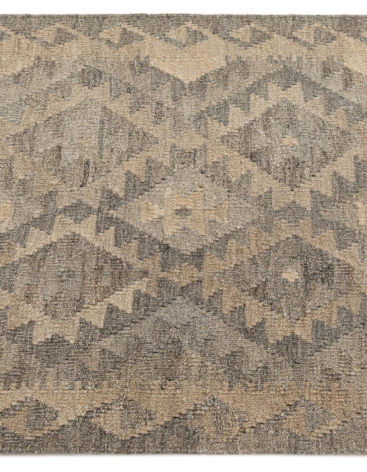 Detail image of  2' 7 x 9' 10  Hand Woven Kilim Maymana Wool Runner Rug