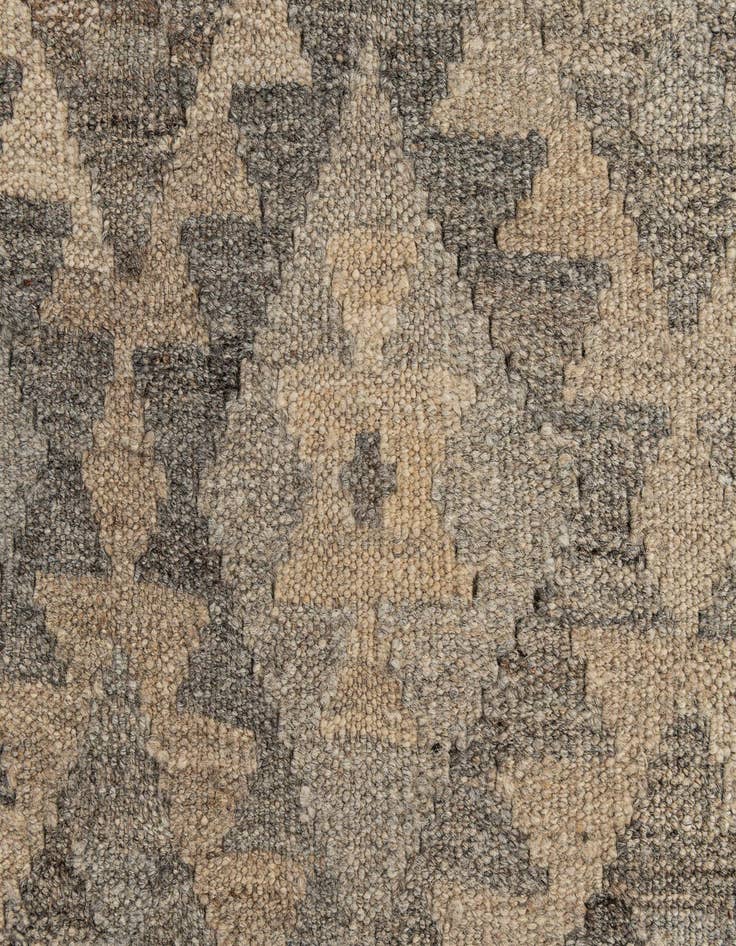 Detail image of  2' 7 x 9' 10  Hand Woven Kilim Maymana Wool Runner Rug