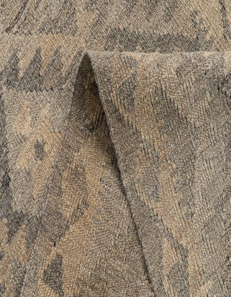 Detail image of  2' 7 x 9' 10  Hand Woven Kilim Maymana Wool Runner Rug