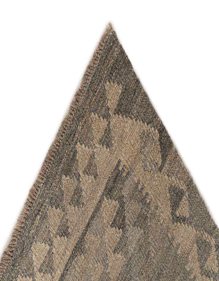 Detail image of  2' 7 x 9' 10  Hand Woven Kilim Maymana Wool Runner Rug