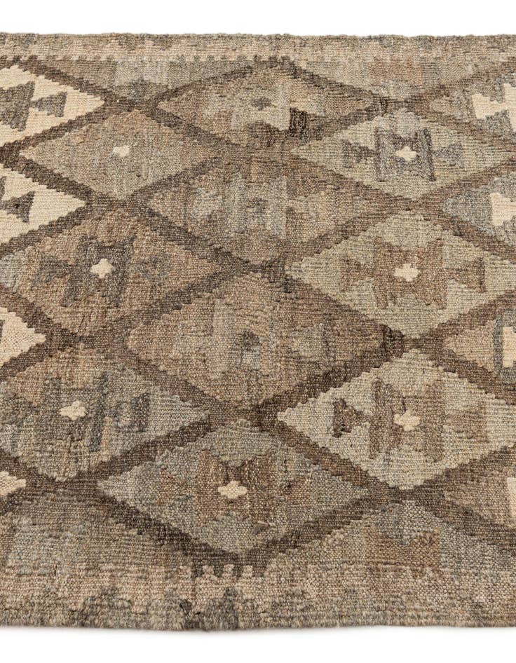 Detail image of  2' 9 x 9' 10  Hand Woven Kilim Maymana Wool Runner Rug