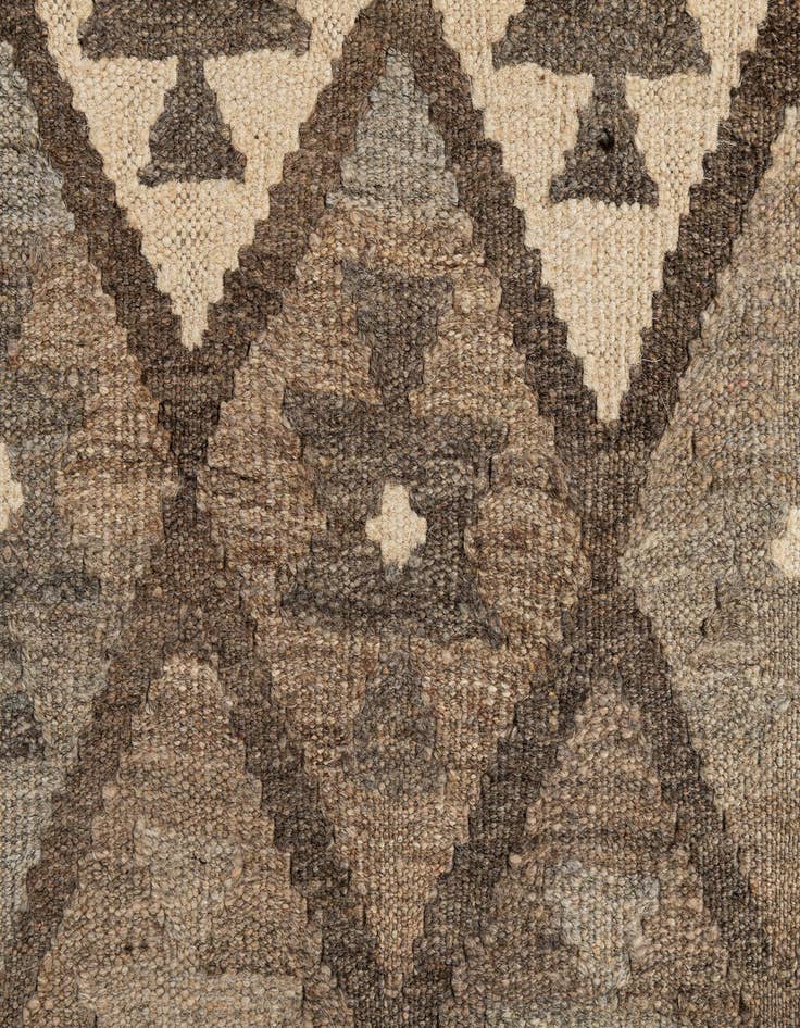 Detail image of  2' 9 x 9' 10  Hand Woven Kilim Maymana Wool Runner Rug