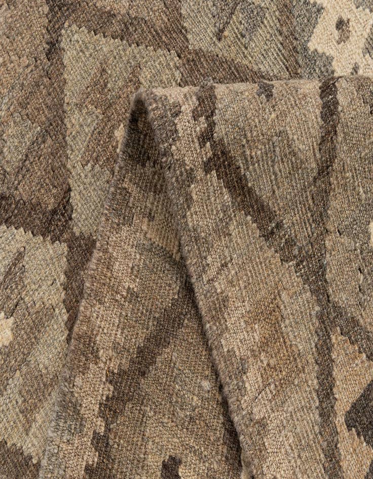 Detail image of  2' 9 x 9' 10  Hand Woven Kilim Maymana Wool Runner Rug