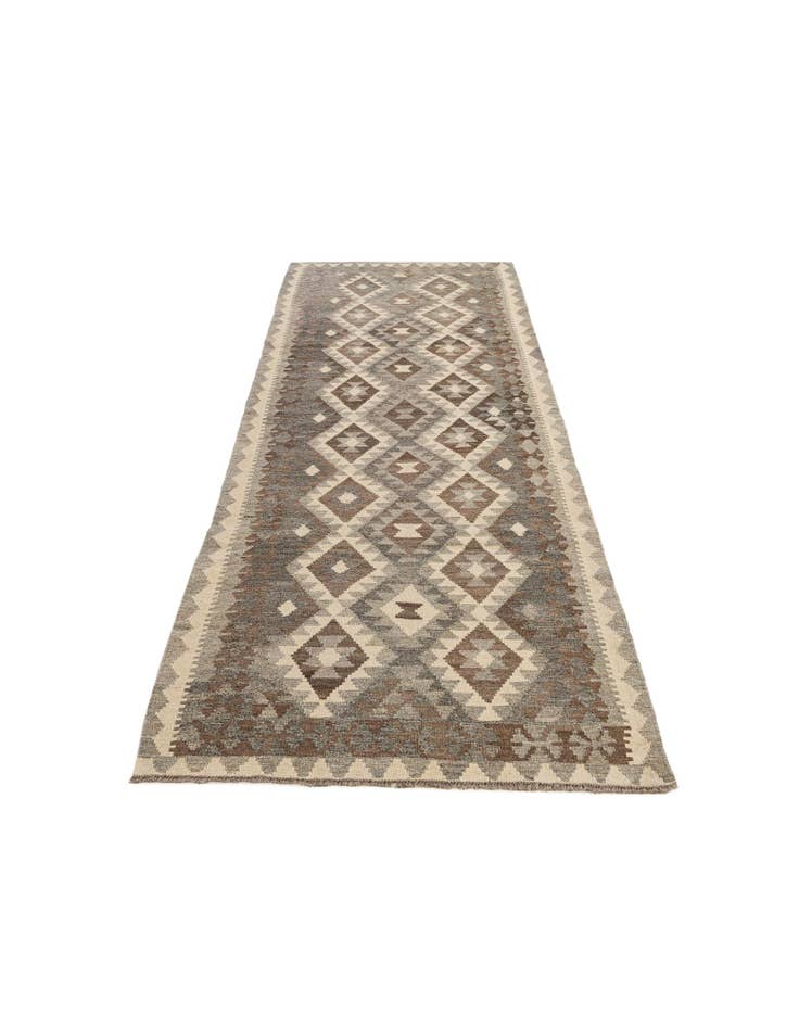 Detail image of  3' 1 x 9' 7  Hand Woven Kilim Maymana Wool Runner Rug