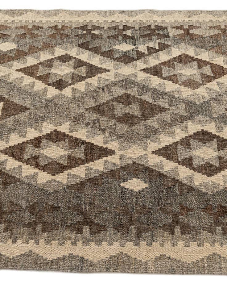 Detail image of  3' 1 x 9' 7  Hand Woven Kilim Maymana Wool Runner Rug