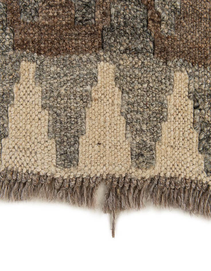 Detail image of  3' 1 x 9' 7  Hand Woven Kilim Maymana Wool Runner Rug