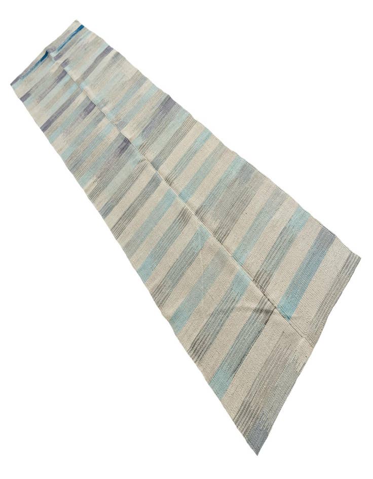Detail image of  2' 4 x 9' 7  Hand Woven Kilim Modern Wool Runner Rug