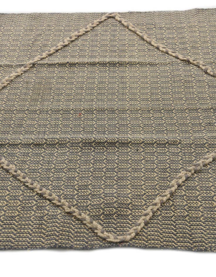 Detail image of  3' 5 x 10'  Hand Woven Kilim Modern Wool Runner Rug