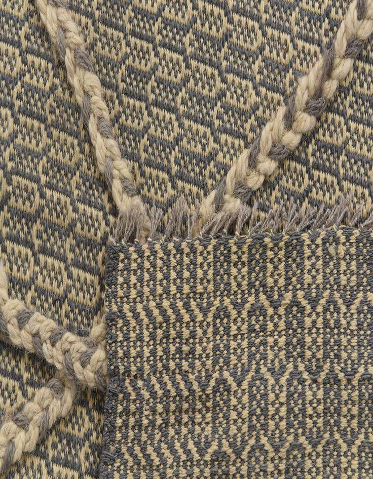 Detail image of  3' 5 x 10'  Hand Woven Kilim Modern Wool Runner Rug