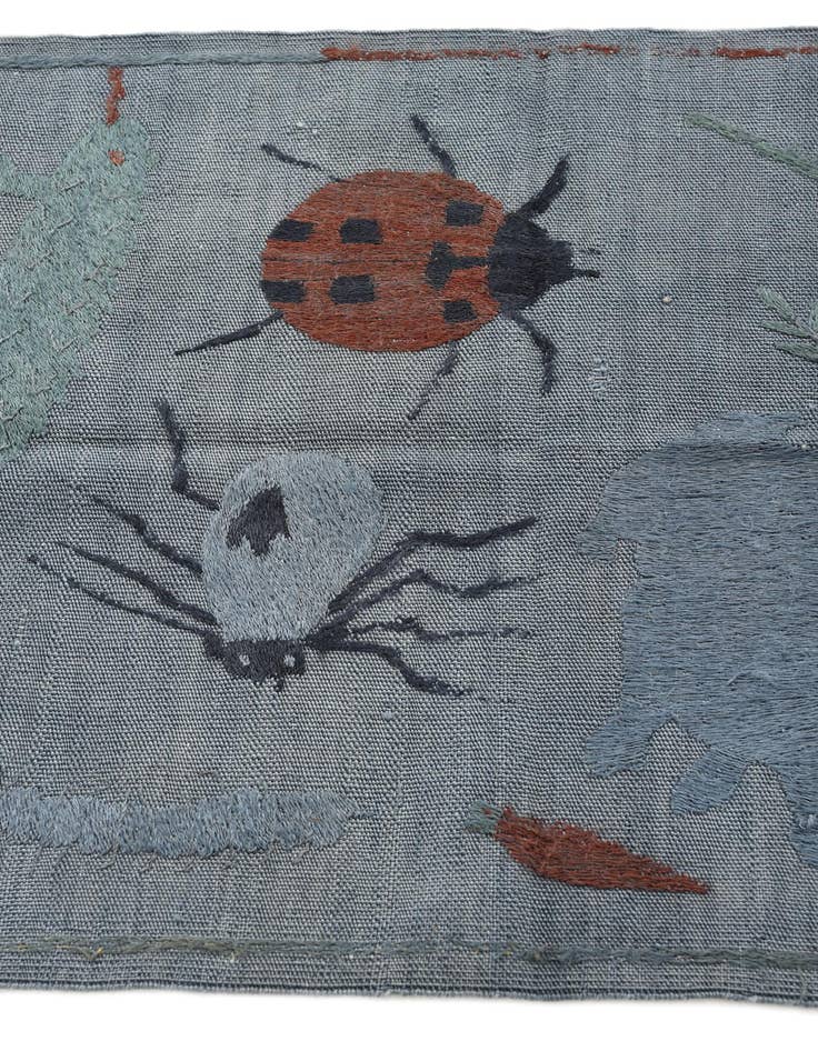 Detail image of 2' 3 x 9' 7 Hand Woven Kilim Suzani Wool Runner Rug