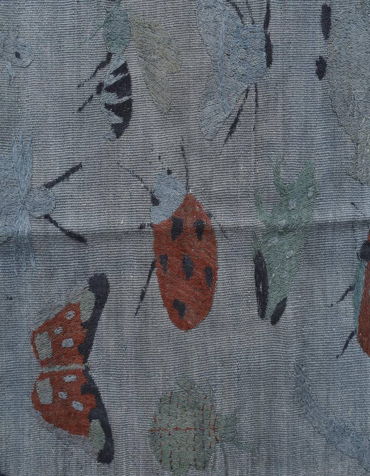 Detail image of 2' 3 x 9' 7 Hand Woven Kilim Suzani Wool Runner Rug