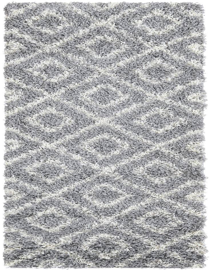 Detail image of  2' x 6' Lattice Shag Runner Rug