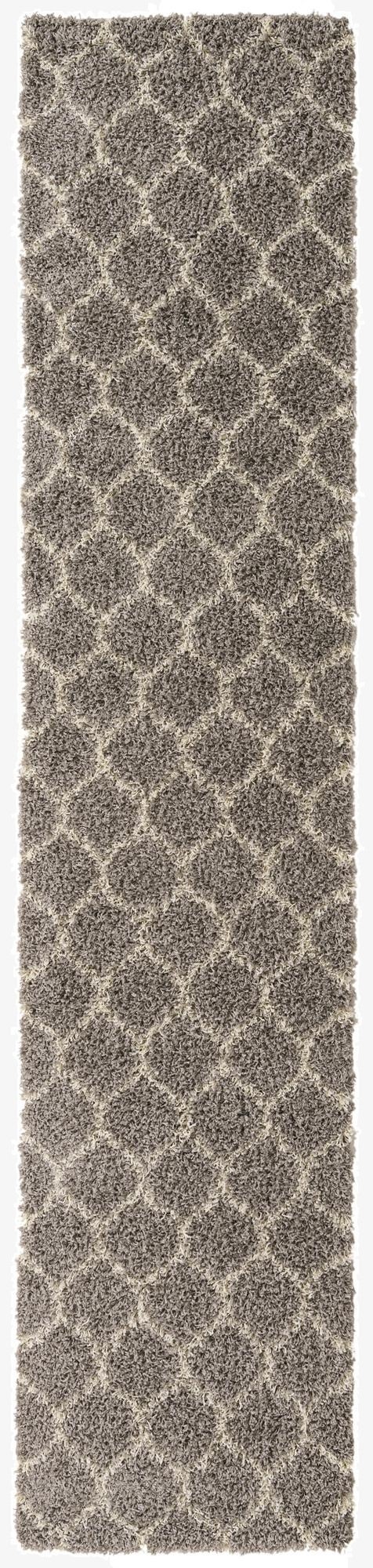  2' 7 x 12' Lattice Shag Runner Rug