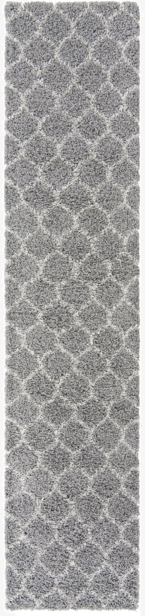  2' 7 x 12' Lattice Shag Runner Rug