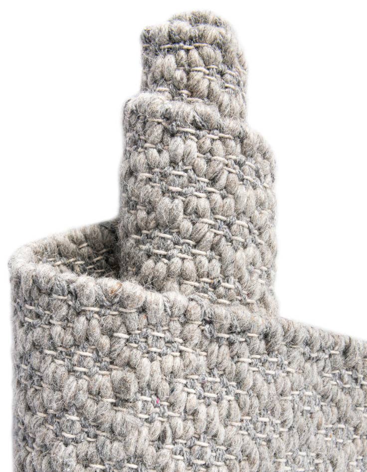 Detail image of  2' x 5' 1  Hand Woven Lattice Wool Runner Rug