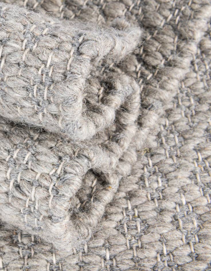 Detail image of  2' x 5' 1  Hand Woven Lattice Wool Runner Rug