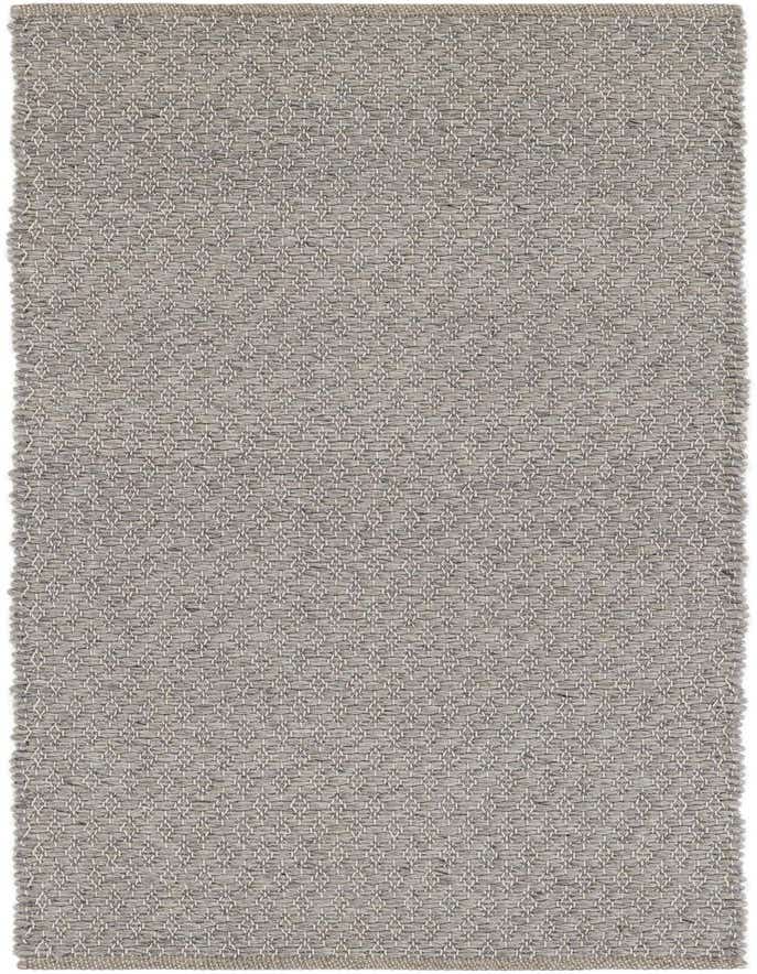 A 6 ft runner rug in shades of gray and silver, featuring a modern textured flatweave pattern, perfect for a hallway.