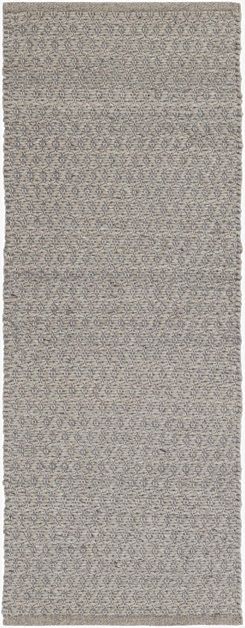  2' x 5' 1  Hand Woven Lattice Wool Runner Rug